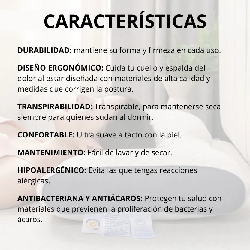 DELUXE ERGONOMIC PLUS Almohada Ortopedica 3d Con Alineación Cervical Perfecta